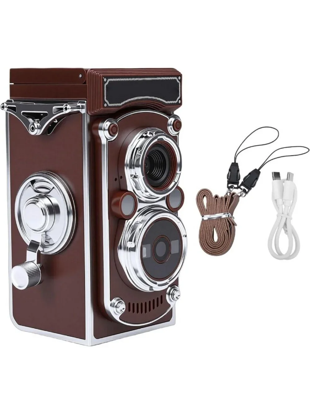 Vintage 24MP Digital Camera with 2.7K Video, 180° Flip Screen for Travel & Daily